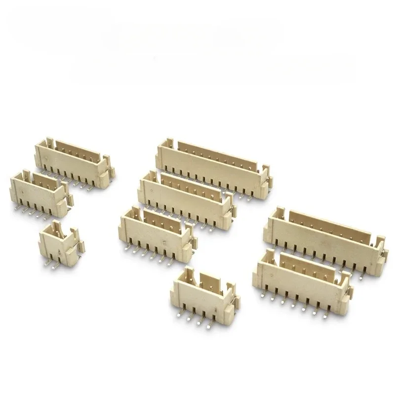 20Pcs XH2.54 Connector Vertical Right Angle SMD Socket 2.54mm Pitch Pin Header 2/3/4/5/6/7/8/9/10/12/14P Heat Resistance