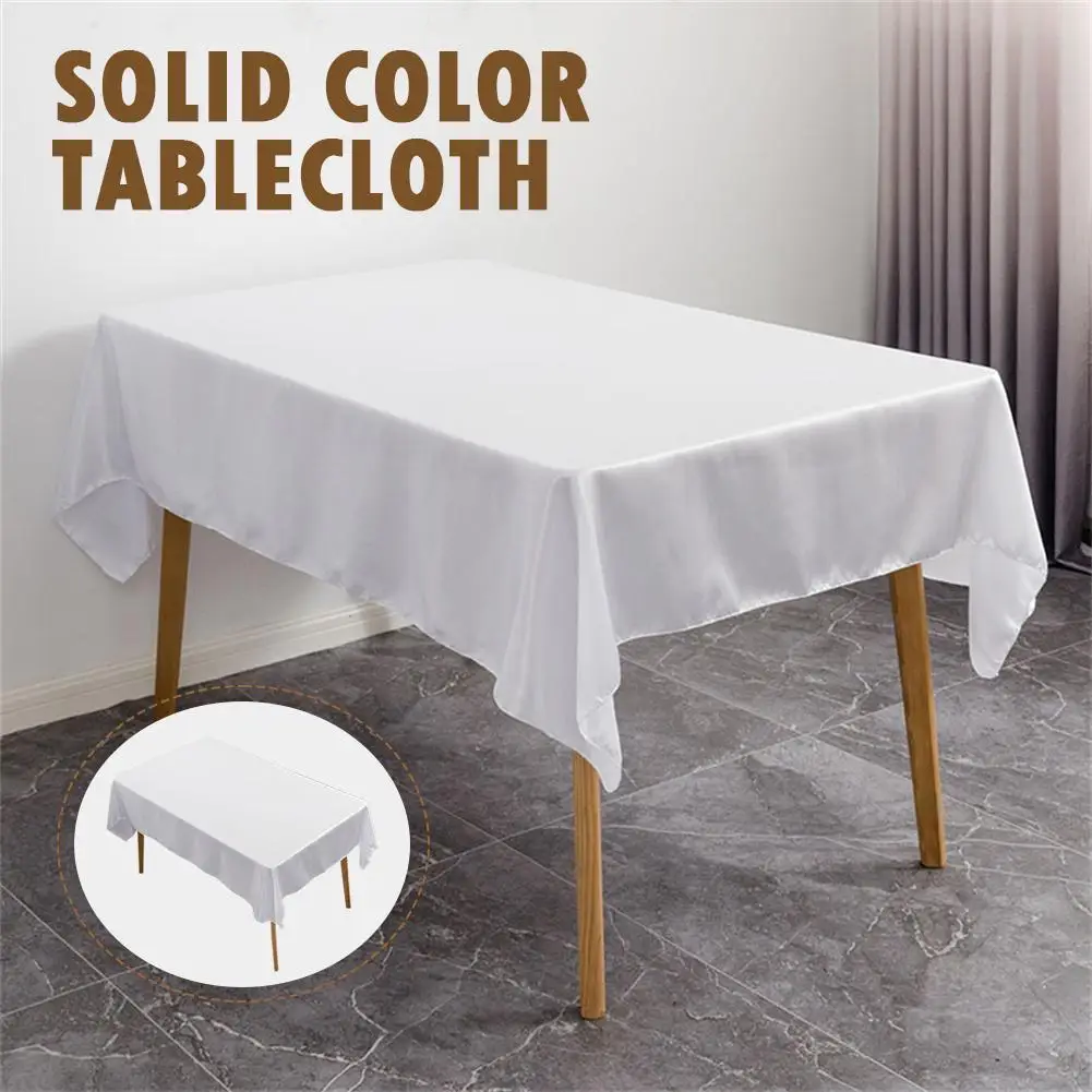 Rectangular Table Tablecloth 57x57 Inch Table Cloth Washable Fabric Color Rectangular Smooth Section Cloth For Dinner F4V1