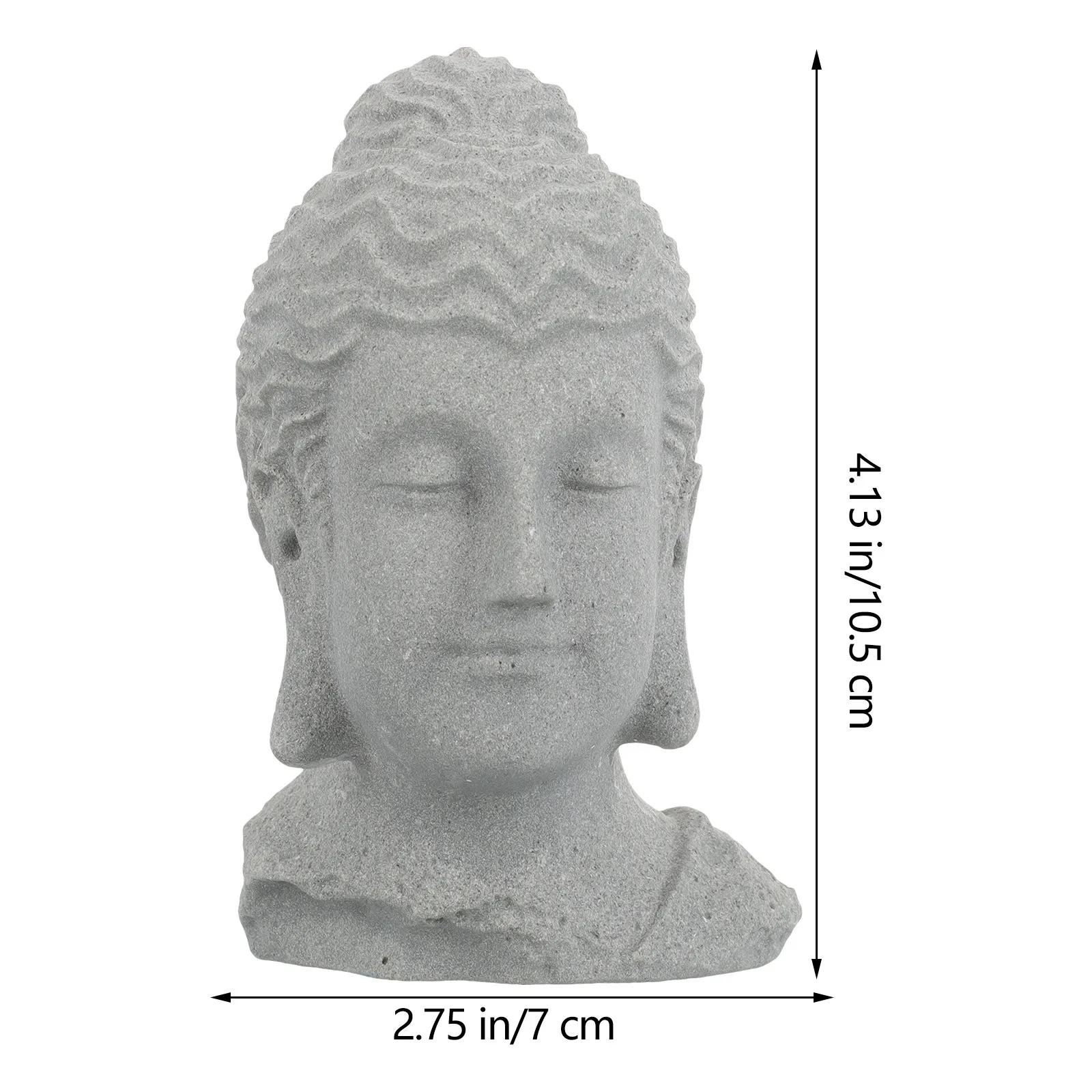 Buddha Head Statue Underwater Decoration for Fish Tank Meditating Buddha Sculpture Aquarium Bonsai Zen Ornament