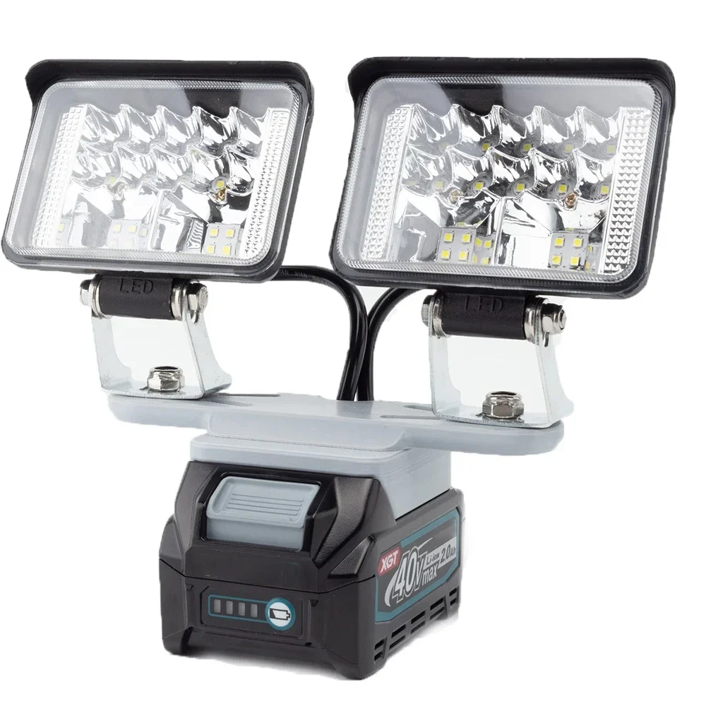 Imagem -05 - Portátil sem Fio Led Luz de Trabalho Lanterna para Makita 40v Li-ion Bateria Lâmpada ao ar Livre Oficina Camping Farol Duplo