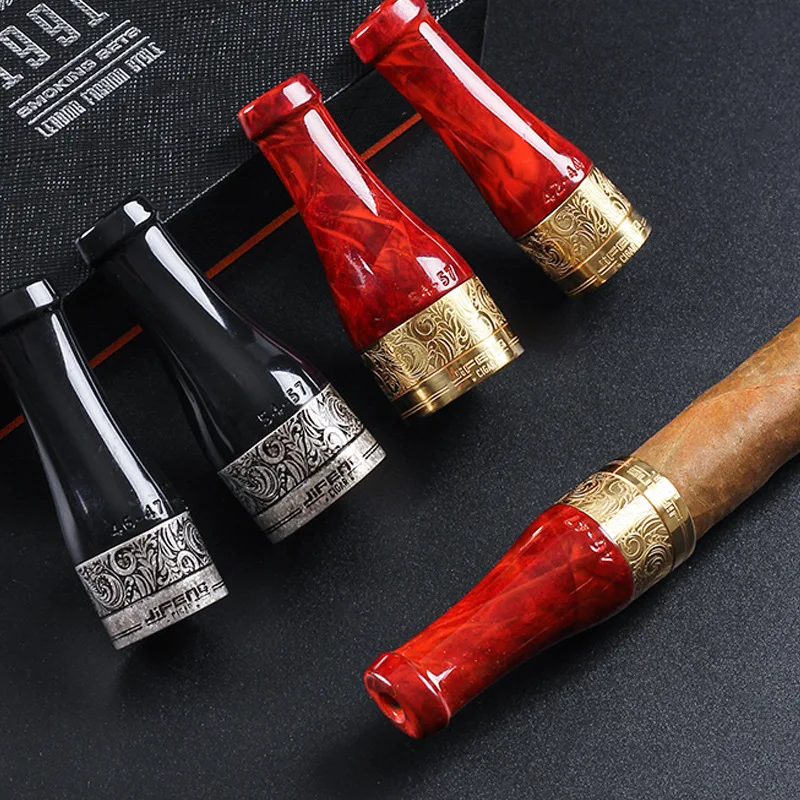 

4pcs Cigar Holder Pipe Mouthpiece Cigar Pipe Holder Tube Cigar Mouthpiece Mouthtip Cigar Holder Smoking Pipe With Gift Box