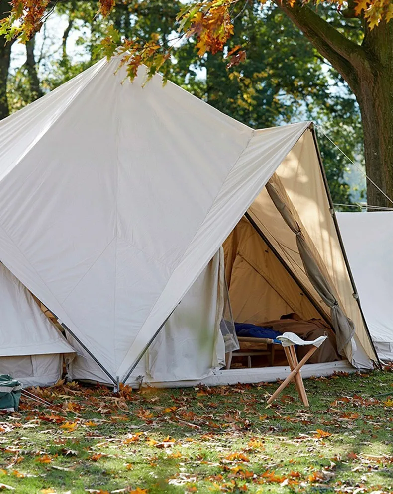 Four Pyramid Castle Tent Outdoor Folding 3-4 People Thick Waterproof and Sunscreen Camping