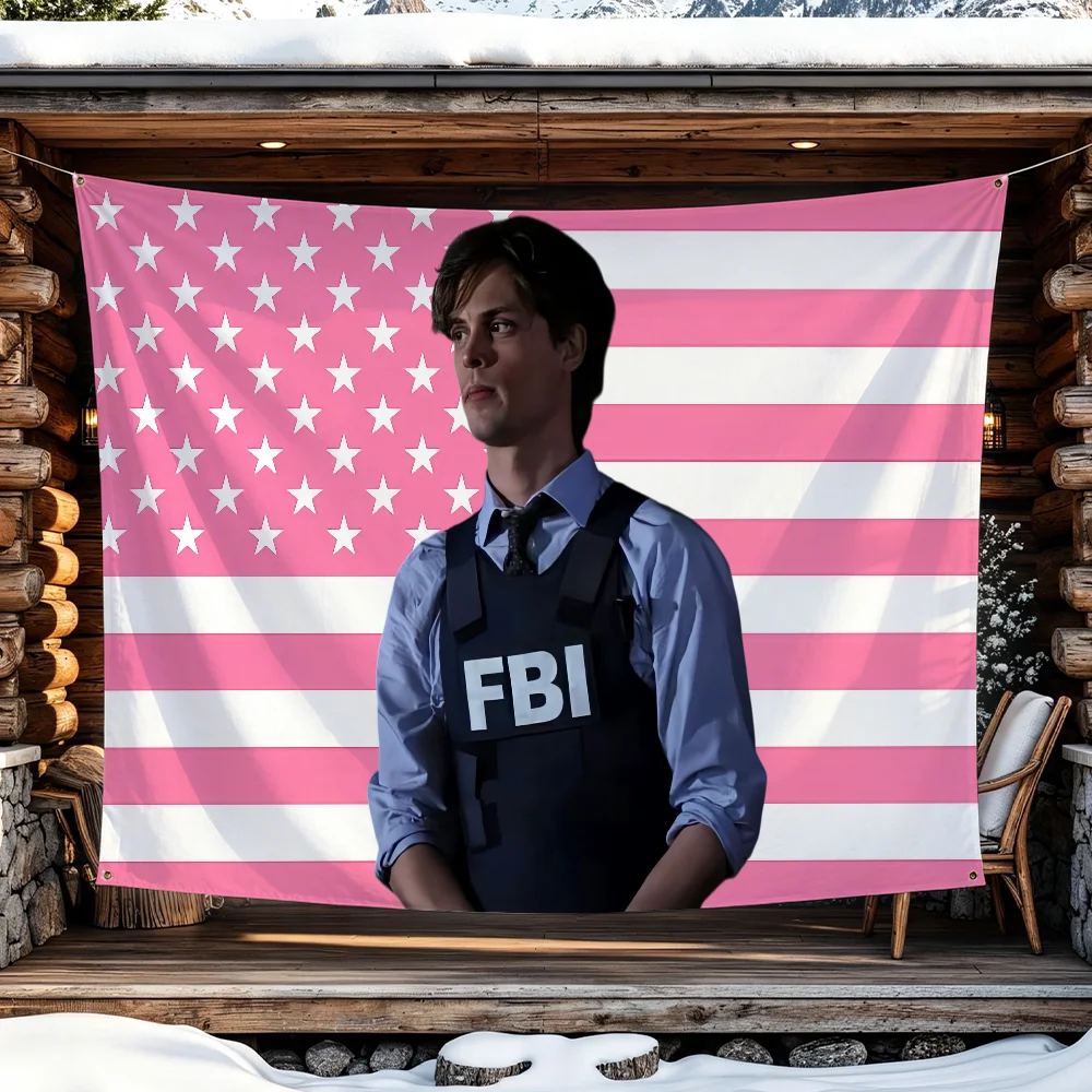 Outdoor Camping Usa - Bandera publicitaria de Spencer Reid con