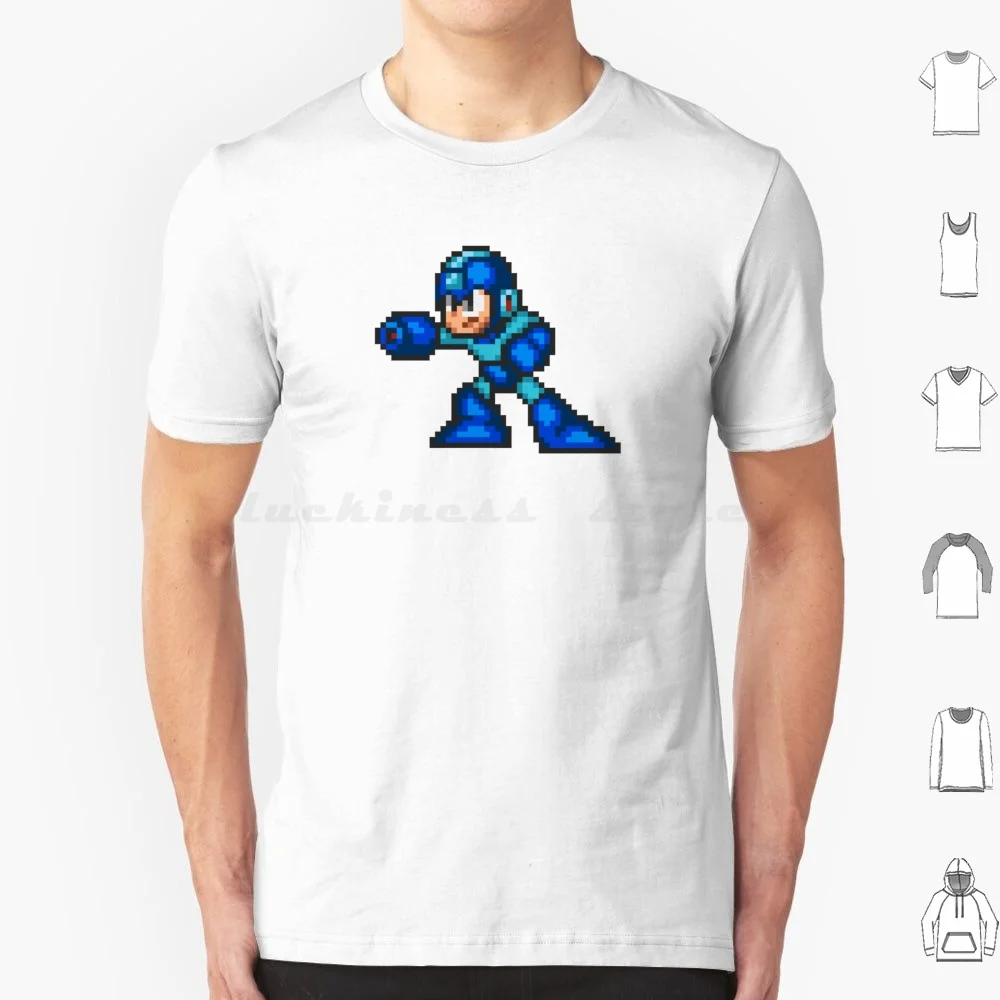 Camiseta Mega Man Sprite 6xl, camiseta fresca de algodón, Megaman Mega Man Man Mega Retro Rockman Gaming Nes, videojuegos Snes Mega Man X
