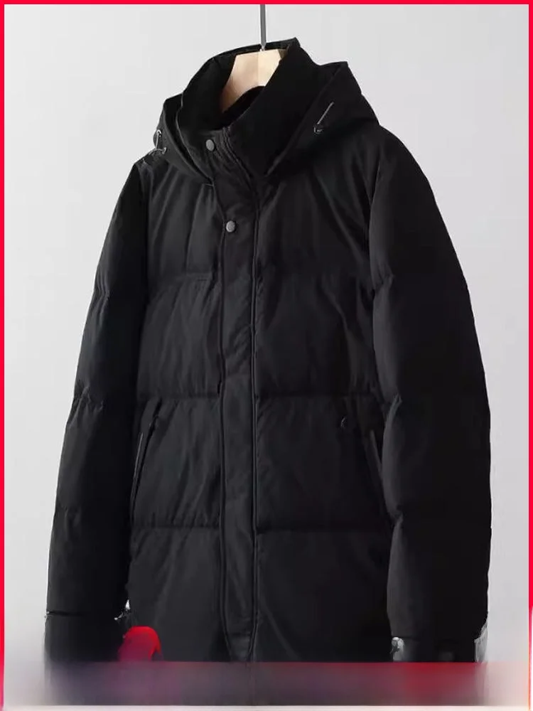 

High Quali 90 Du down Puffer Jaet Men's Thi Warm Casual Hooded Windproof Water Repellent Winter Outerwear Coat