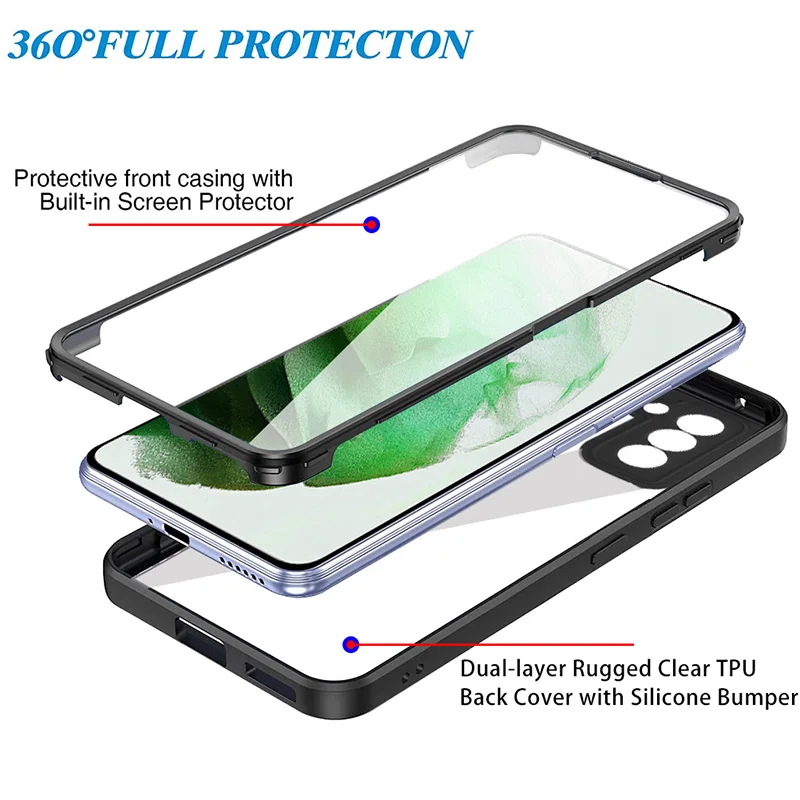 360 Full Body Screen Protector Transparent Case For Realme 6 7 Pro Realme 8 Pro 8i Realme 9 9i 9 Pro Plus Phone Cover