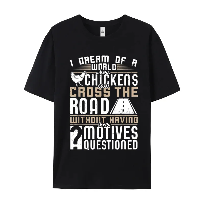 I dream of a world Tops & Tees Funky Round Collar Casual Short Sleeve Pure Cotton Female Tshirts Geek Tee Shirts