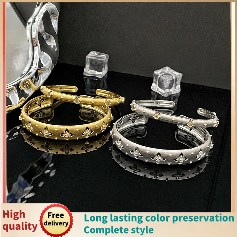 

2025 Hot palace Buchelas bracelet open cold wind high-grade temperament minority sweet cool bracelet ladies holiday gift