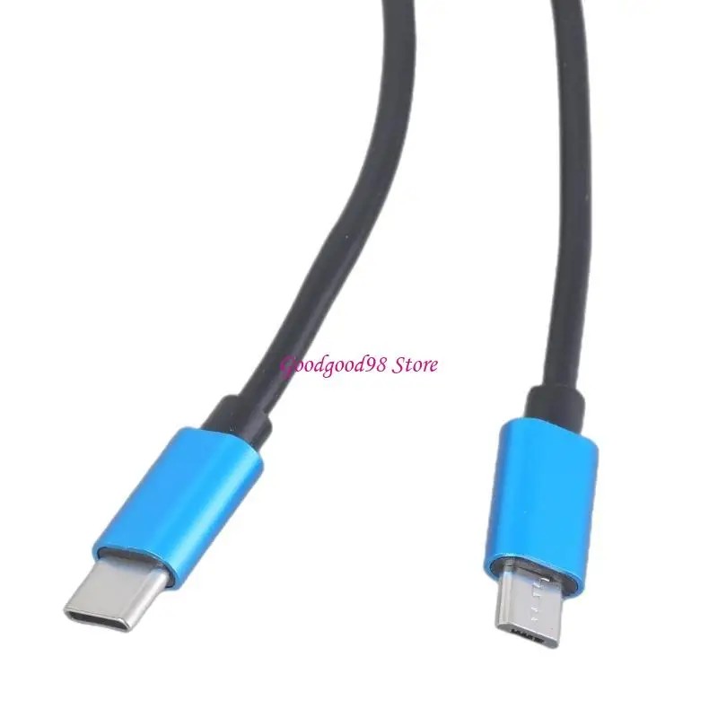 Universal 2 in 1 USB Male to MicroUSB +Type C Male Charging Cable for Cellphone 