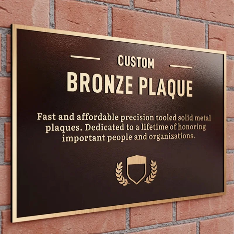 نقش لوحات نحاسية مثبتة على الحائط أرقام العناوين لوحة معدنية للفندق #1