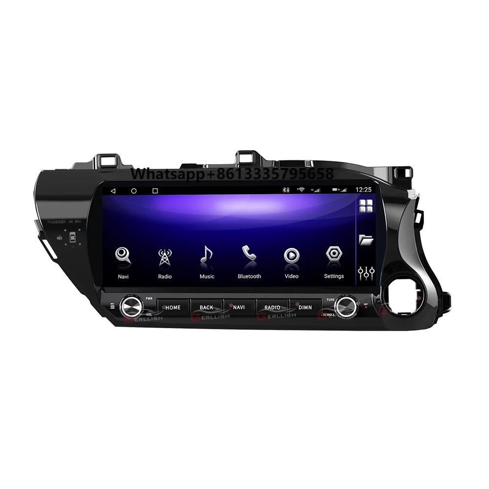 

Gerllish 12.3 Inch Android Car Stereo Auto Radio Multimedia GPS Navigation for Hilux Android Car Radio Frame