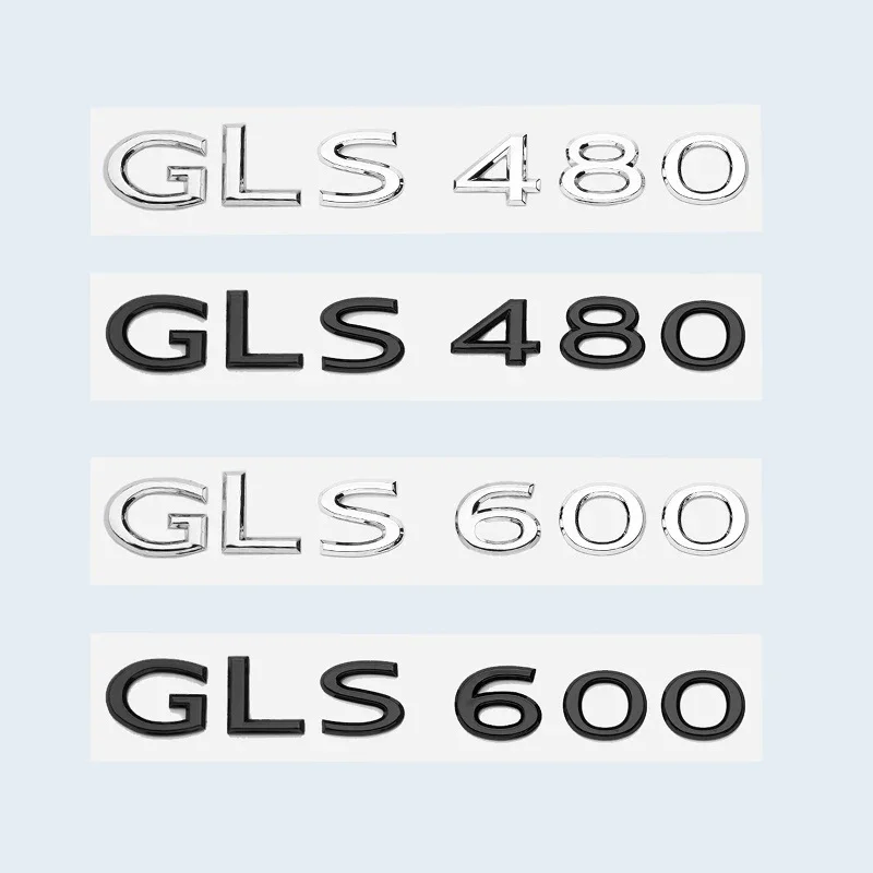 

New Chrome Black Letters GLS480 GLS600 V12 Emblem for Benz Maybach CLS Class Car Fender Trunk Rear X167 Logo Sticker