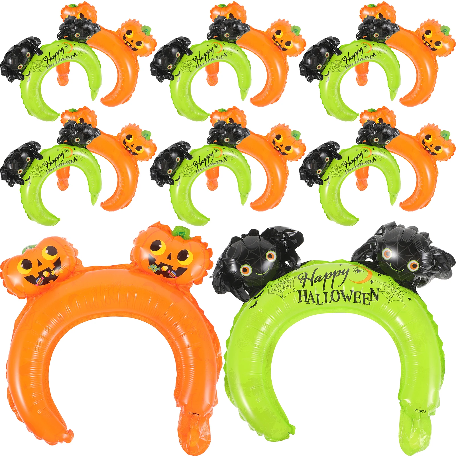 

20Pcs Halloween Inflatable Balloon Hair Hoops Cartoon Headband Party Supplies Bar Balloons Photo Props Decor Balloons Hair Hoops