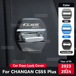 For CHANGAN CS55 Plus 2023 2024 Car Door Lock Protection Cover Anti rust Stainless Steel Auto Interior Decoration Accessories