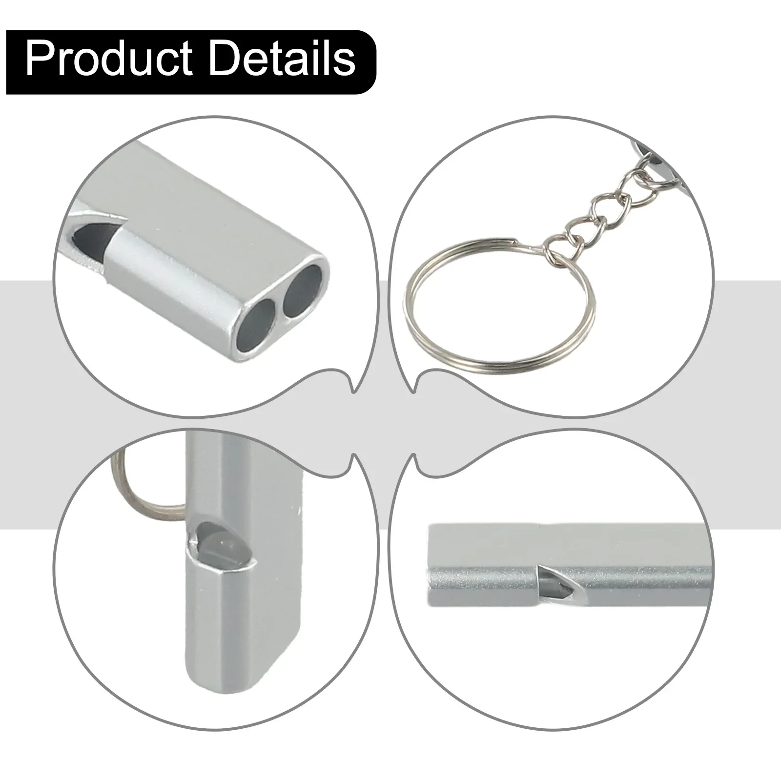 Whistle Loud Clear Sound Camping Equipment Lightweight Aluminum Alloy-Portable Keychain For Self-protection Life-saving Collect