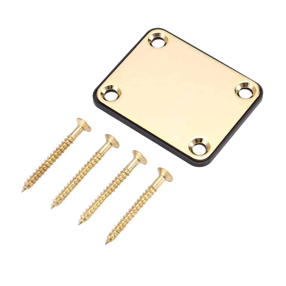 

Gold Neck Plate with 4 Screws Replacement Part for Fender Strat Electric Guitar