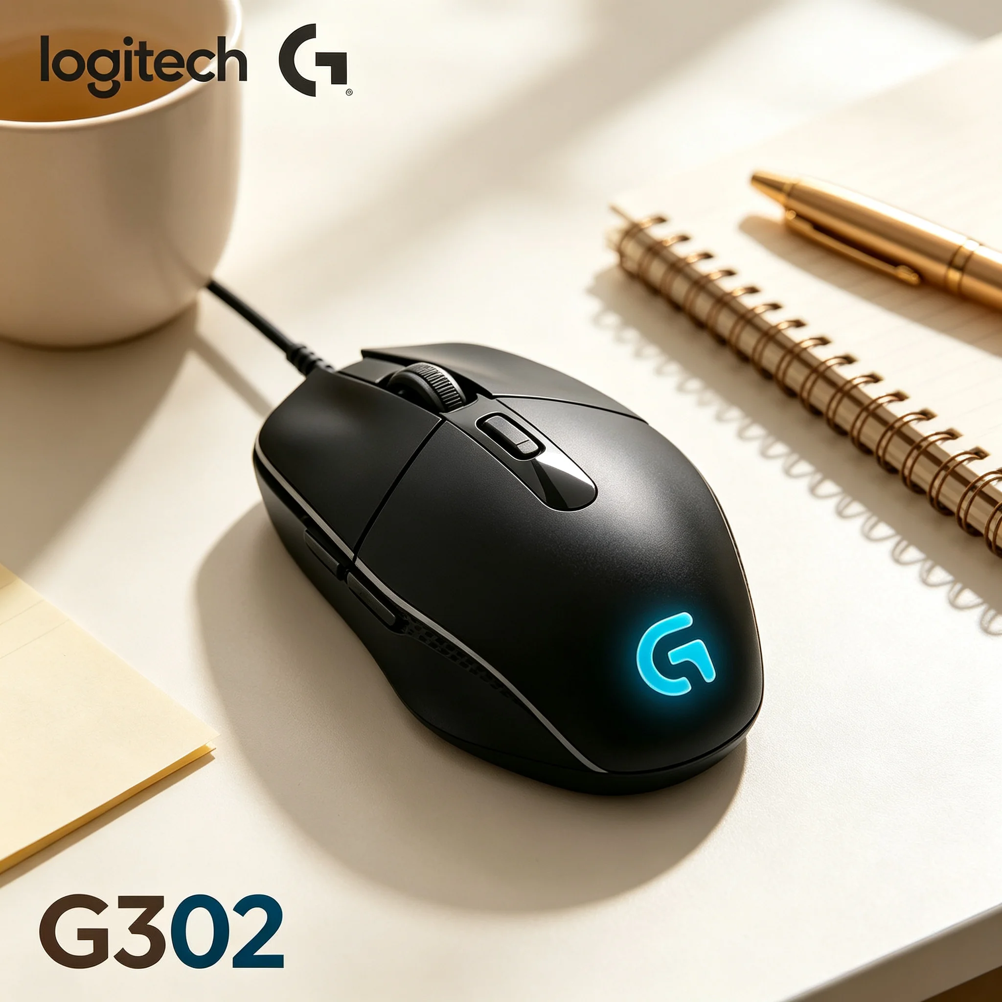 Logitech G302 RGB Wired Esports Gaming Mouse Customizable Button Functions Gaming Mice for CS2 Valorant PUBG League of Legends G