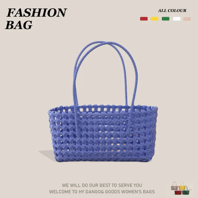 

Handmade Woven Straw Handbag Portable Crochet Cabbage Basket Beach Vacation Travel Daily Commute Summer Shoulder Bag 30x13x16cm