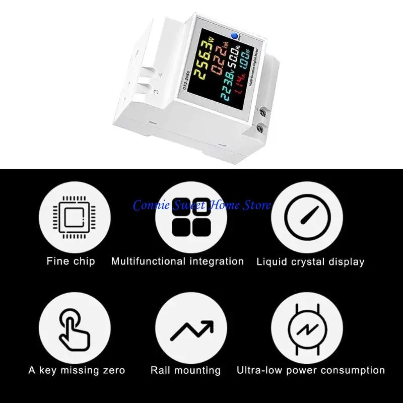 

Однофазный счетчик энергии LXAF, домашний счетчик электроэнергии с цифровым дисплеем, простой в установке