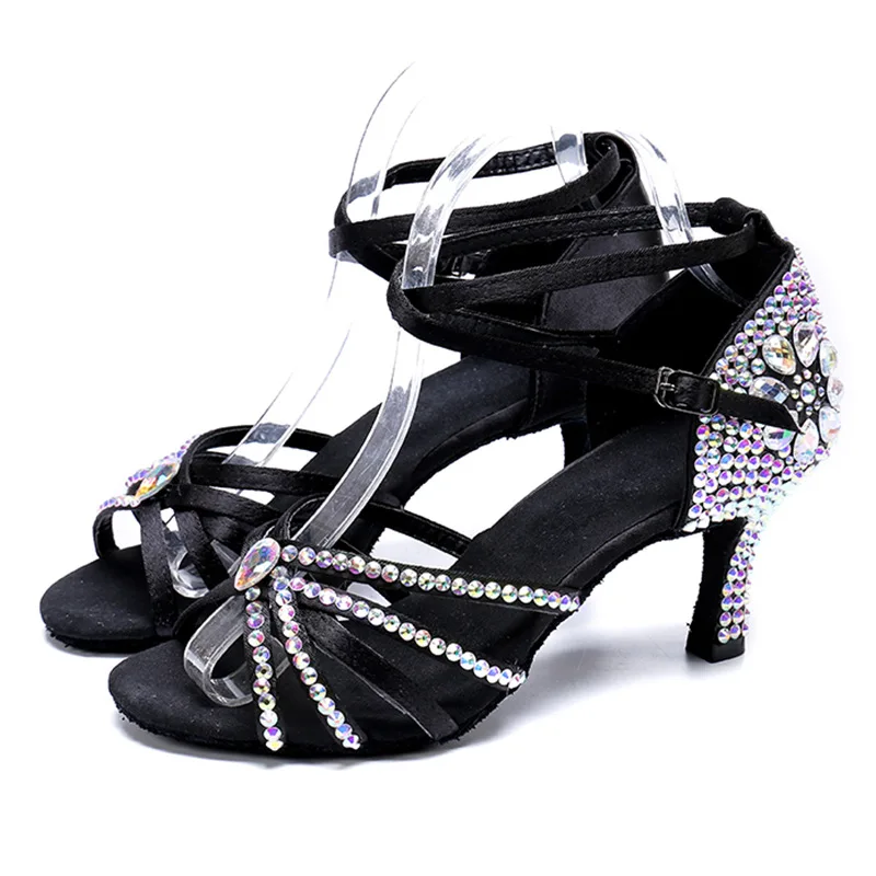 

Dance Shoes For Women Shining rhinestones Soft Sole Non-slip Latin Dance Shoes Ballroom Dancing Shoes Fashion Women's Sandals