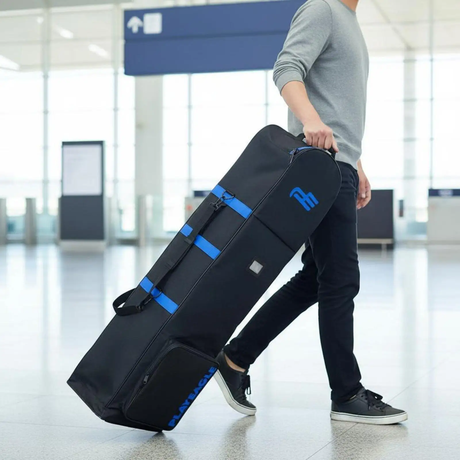 golf-travel-bag-foldable-oxford-club-equipment-carrier-with-wheels-for-airport-check-in-and-storage