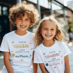 I'm Going To Be A Cousin Mom Would You Be Agreeable To Be They Godmother Kids Shirt Baby Announcement T-shirt Child Summer Tee