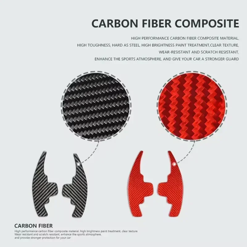 

For Mercedes Benz Real Dry Carbon Fiber Paddle Shift Steering Wheel Extension Interior Modification Accessories 2013-2015