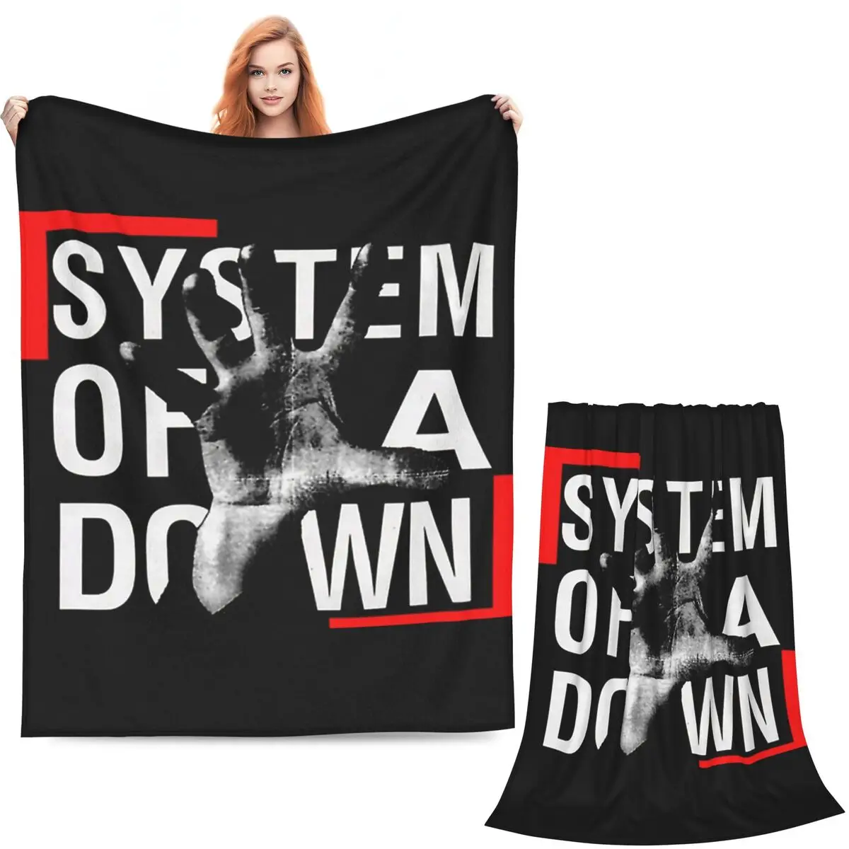 System Of A Down Band (17) Blankets Soft Warm Flannel Throw Blanket Cover for Bed Living room Picnic Travel Home Couch