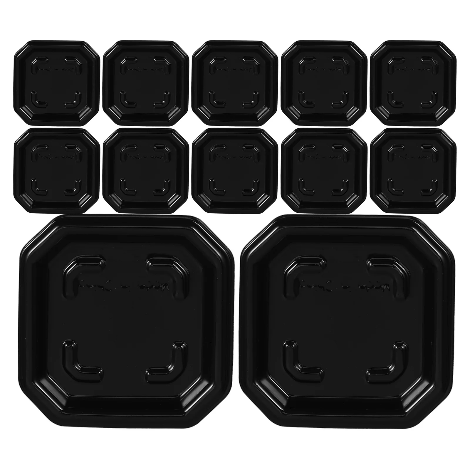 

50Pcs Square Plant Saucer Heavy Duty Plastic Transparent Succulent Pots Tray Indoor Outdoor Plant Drainage Tray