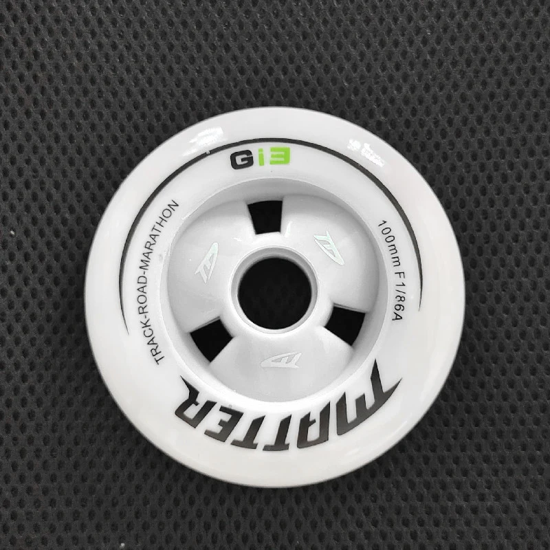 6 / 8 pieces G13 F1 Speed Skating Racing Wheels with Green MATTER Gi3 110mm 100mm 90mm Size for Indoor Outdoor Marathon Sports