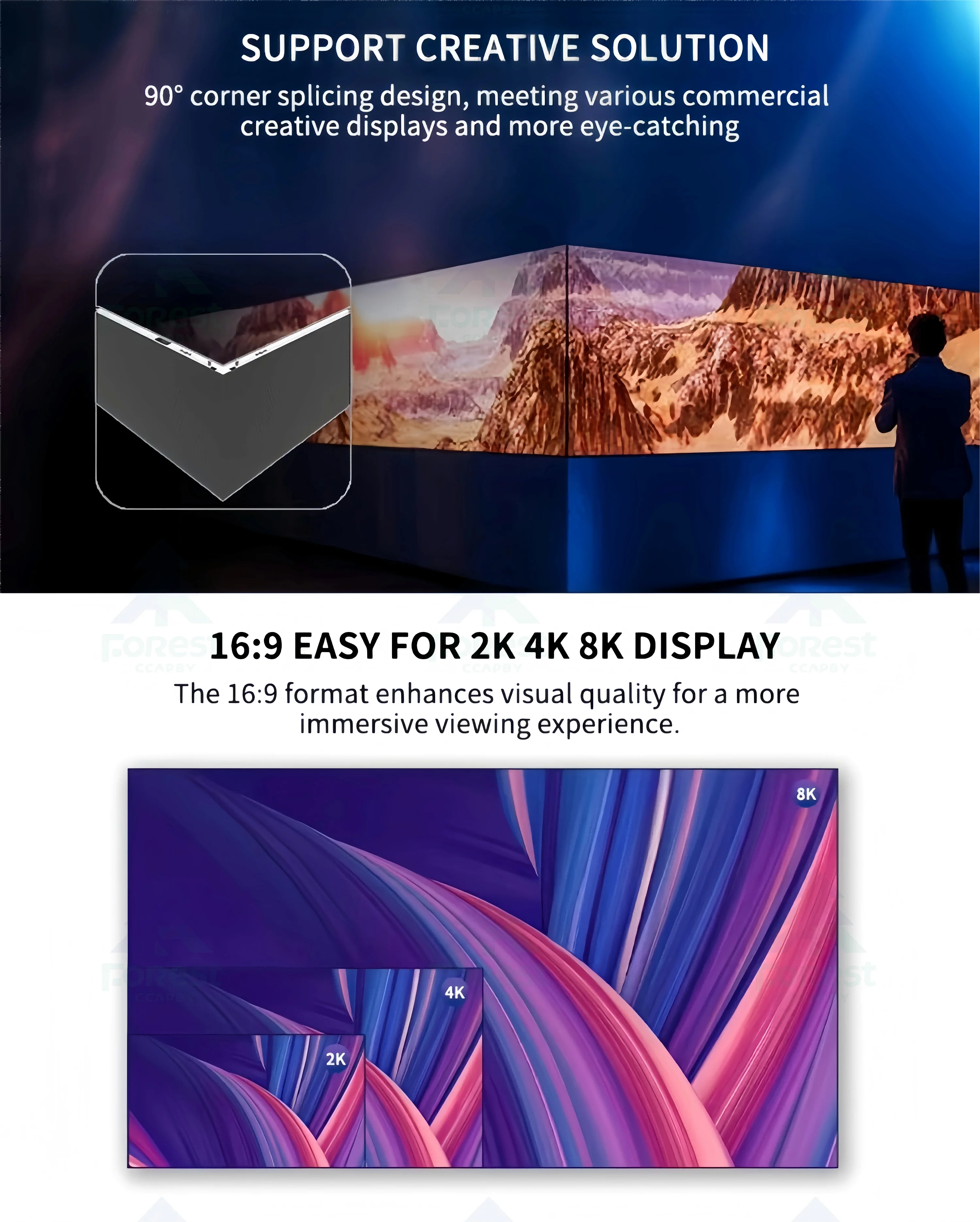 Layar LED Indoor Kustom, Layar LED P2.5 Definisi Tinggi, Layar LED Display Dinding untuk Iklan