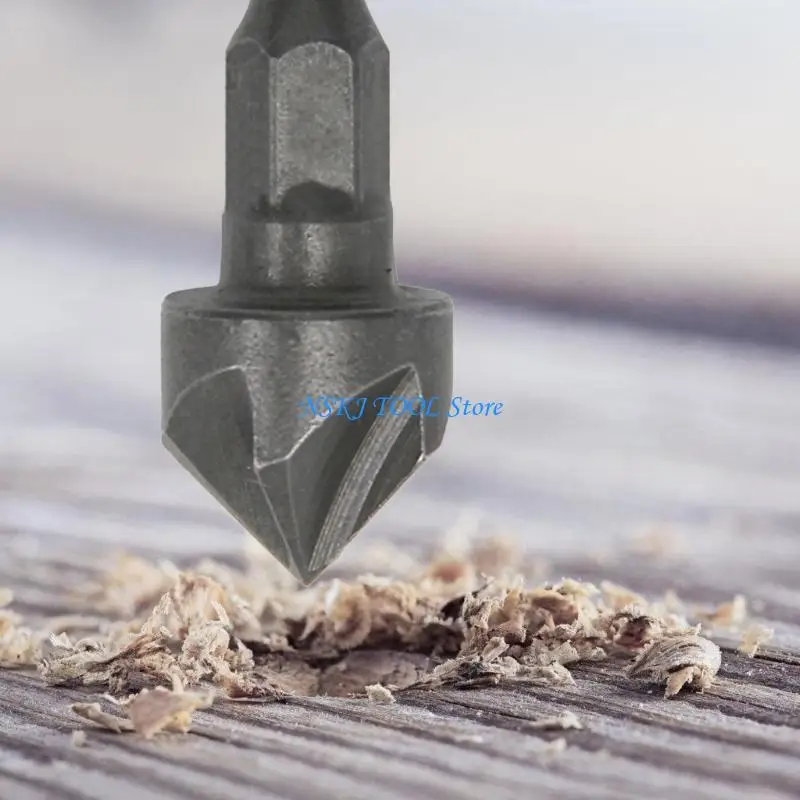 

L8RC Hexagonal Shank Countersink Drill Bit for Woodworking Reaming Metal Hole Opening