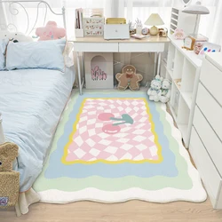 Moderno semplice grande Area soggiorno tappeto morbido peluche carino ragazza stile camera da letto tappeti addensato confortevole lavabile casa tappeto