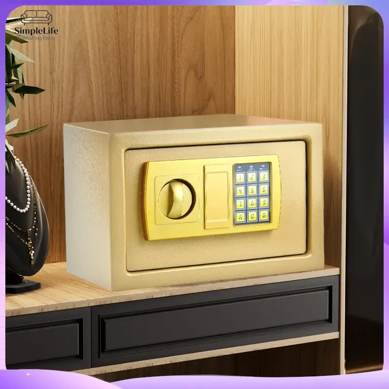 New Electronic Fingerprint Password Safe Small Home Office Hotel Fireproof Security Safe Deposit Box with Digital Lock Cash