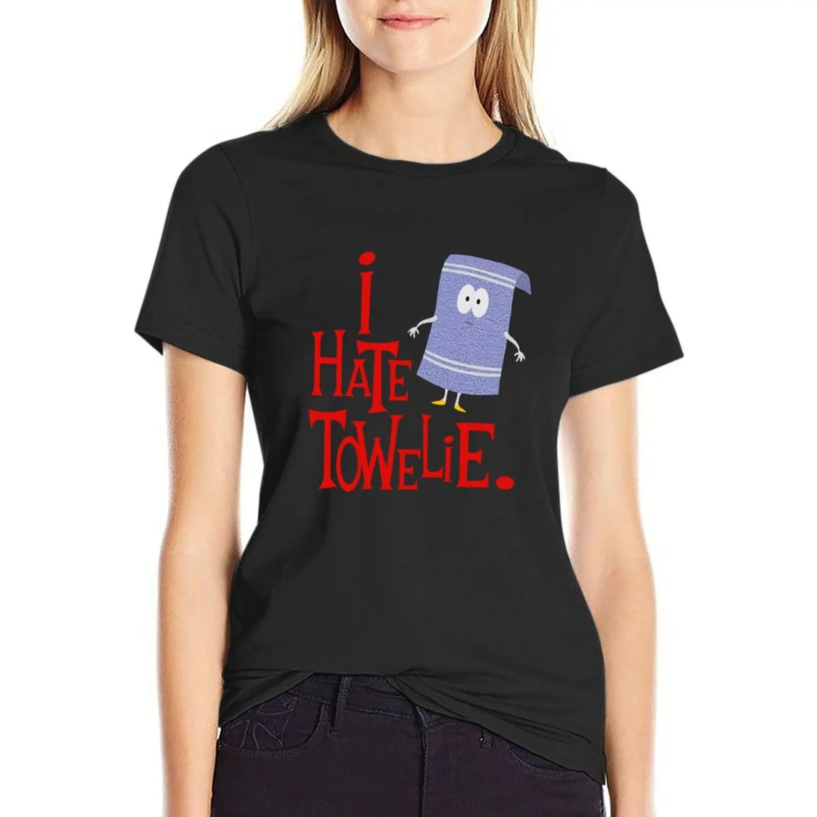 I hate towelie T-Shirt hippie clothes korean fashion vintage female Women clothes