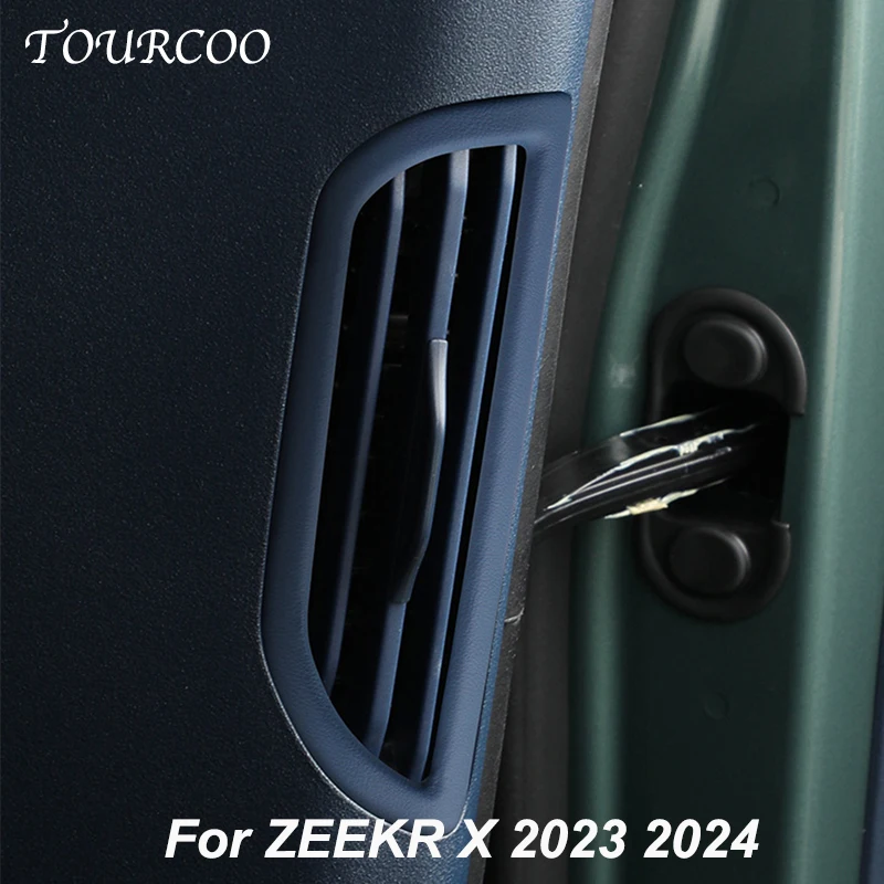 

For ZEEKR X 2023 2024 Interior B-Pillar Air Outlet Leather Decorative Protective Frame Sticker Accessories