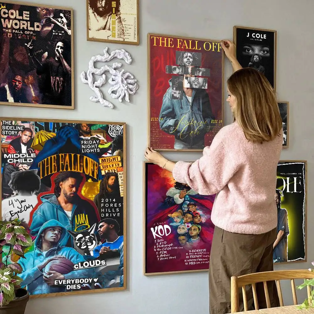Singer J-J.Cole Music Album Whitepaper Poster HD Quality Poster Wall Art Painting Study Room Wall Decor