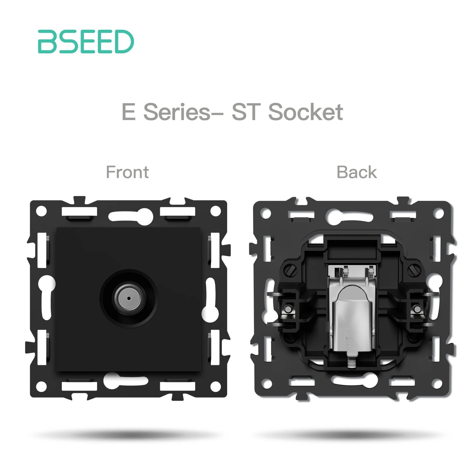 BSEED Wandknopschakelaar 1/2Gang Deel 65W Stopcontact Module Deel Internet TV Telefoonaansluiting Glazen Frame DIY Functie Deel