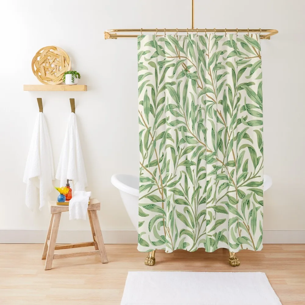 

Cute Vintage Willow Bark Tree Leaves Pattern Shower Curtain For Bathrooms For Shower Luxury Bathroom Shower Curtain