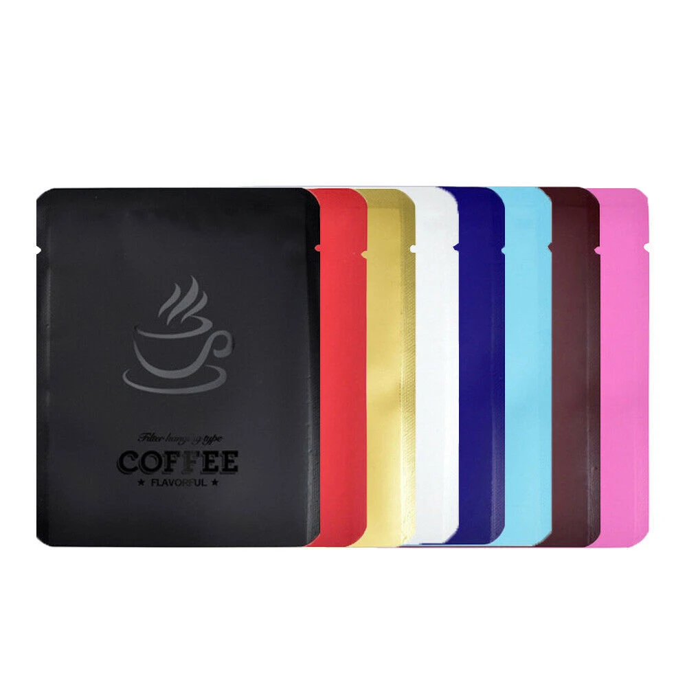 

10X12Cm Various Color Pure Aluminum Printed Mylar Bag Coffee Beans Packaging Smell Proof Open Top Vacuum Heat Sealing Pouch
