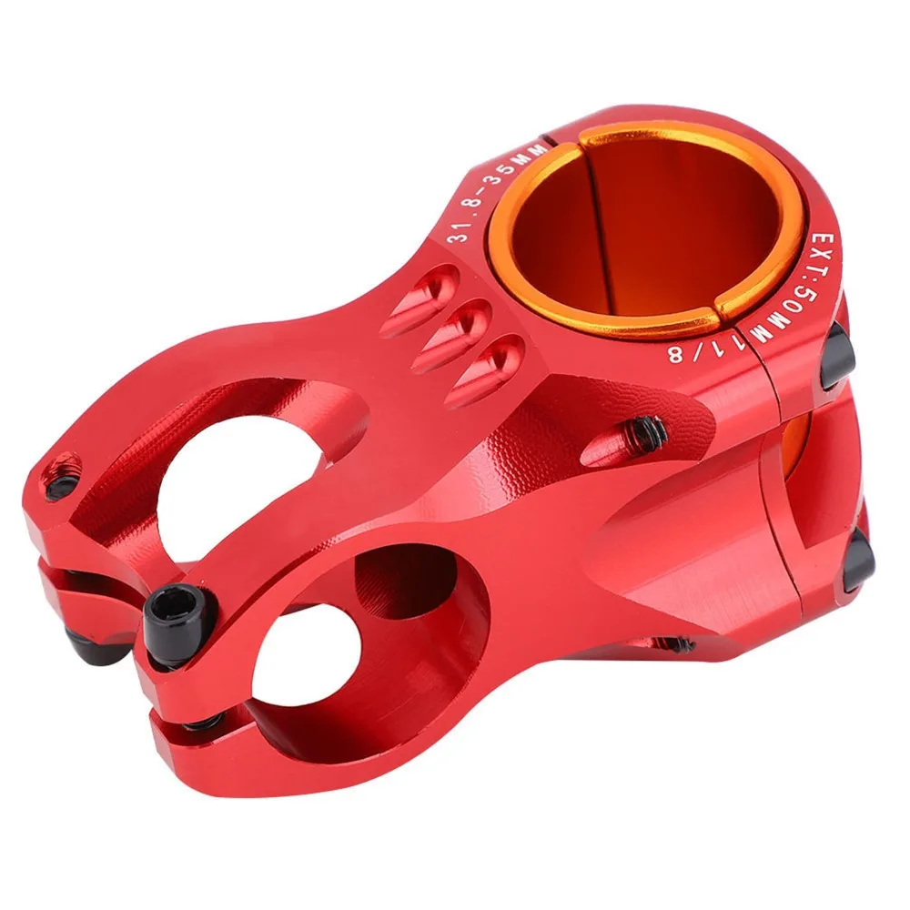 

Aluminum Alloy Handlebar Stem 0 Degree 50mm Length Bicycle Short Handlebar Stem High Strength Lightweight Bike Handlebar Stem