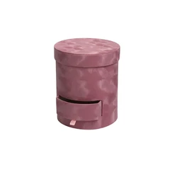 Velvet Round Flower Gift Box With Drawer Jewelry Cosmetics Bouquet Packing Romantic Valentines Day Wedding Birthday Flannel  Box