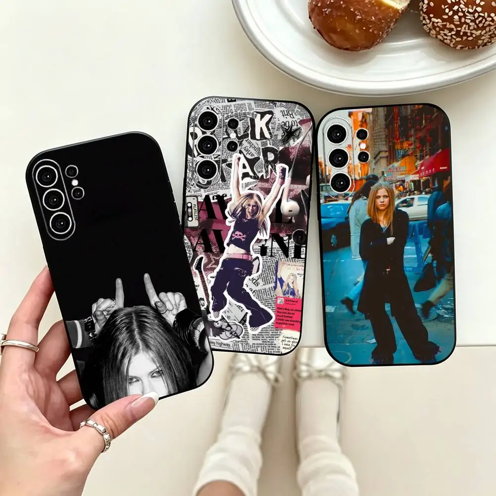 Grunge Indie Avril Lavigne  Phone Case For Samsung S25,S24,S21,S22,S23,S30,Ultra,S20,Plus,Fe,Note,10,9,5G Black Cover