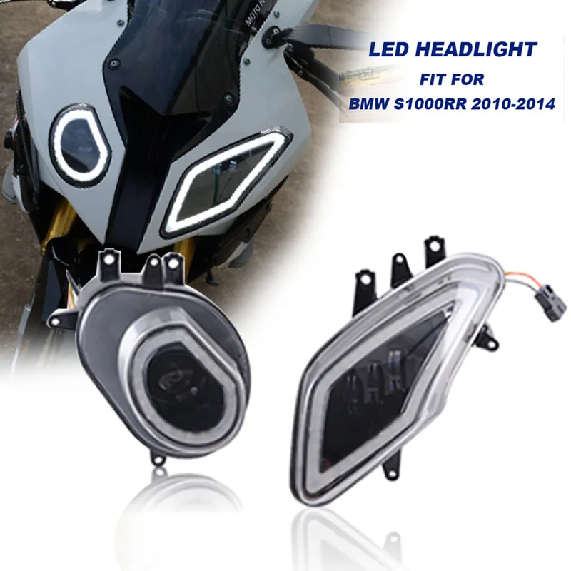 Motorcycle Headlight For BMW S1000RR S 1000 RR Angel Eye Head Light LED Headlamp Left Right Day Running Lamp 2009 2010 2011-2014