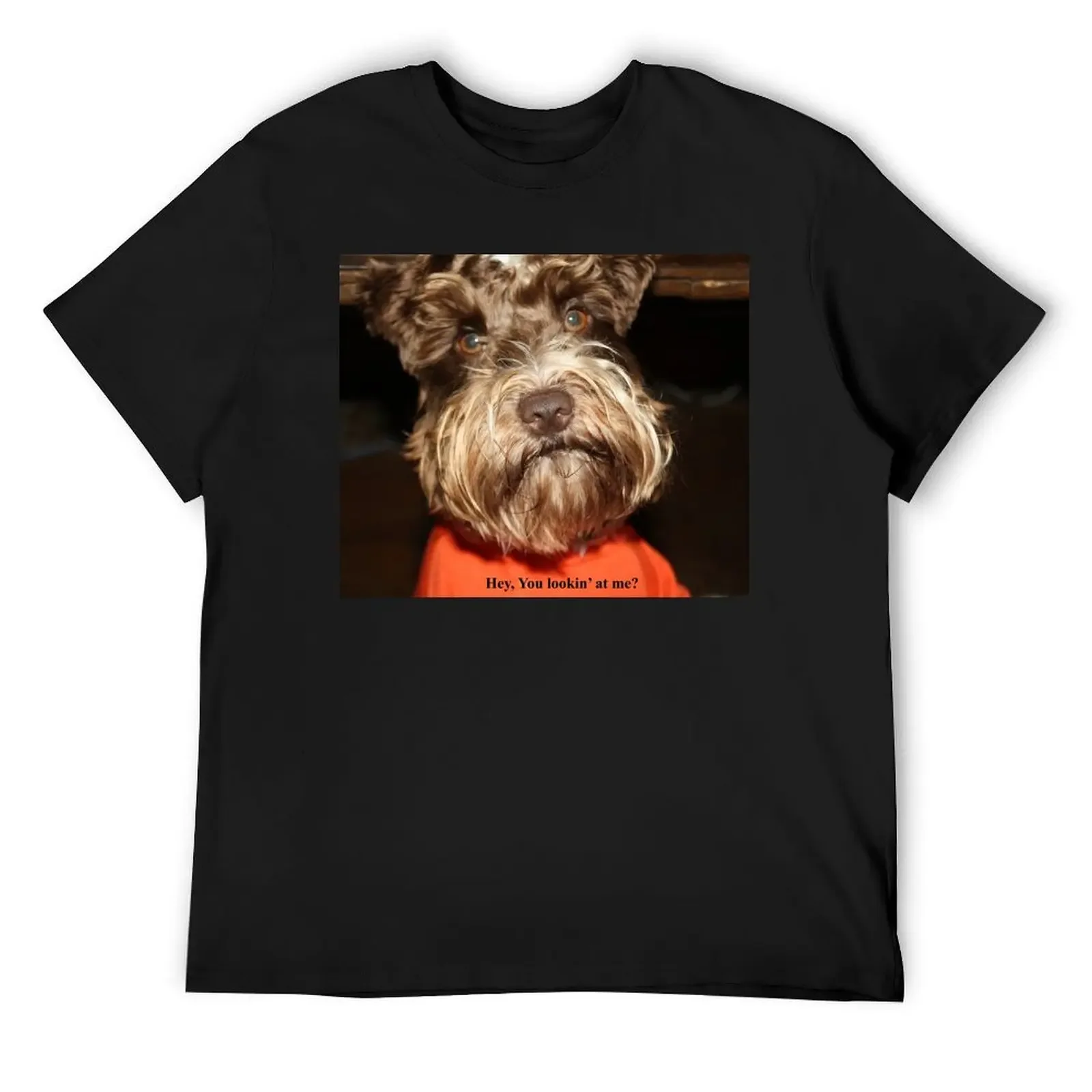 miniature schnauzer T-Shirt blue archive plus sizes plus size men clothing