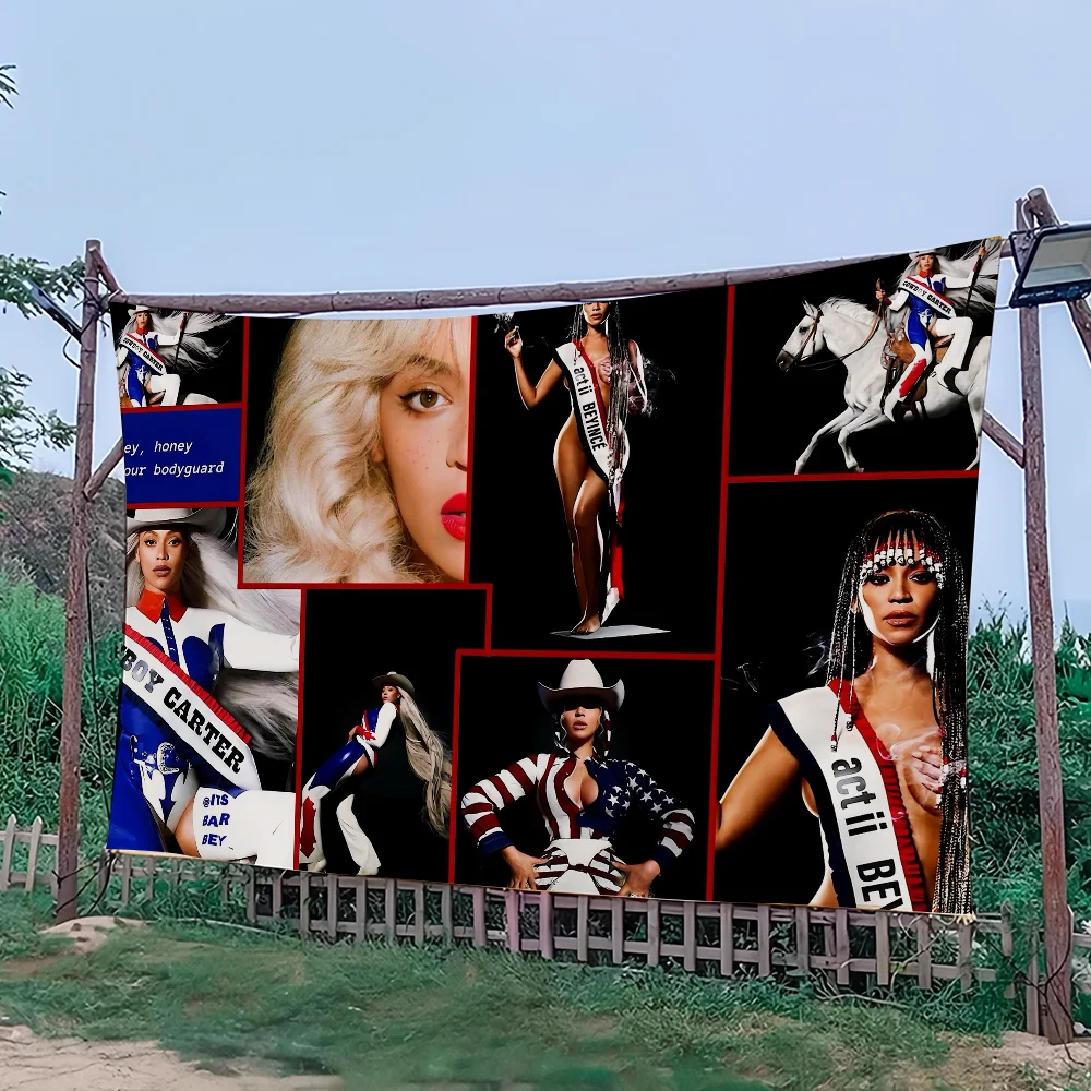 Singer Beyonce Cowboy Carter Flag For Picnic Party Art Home Decoration Outdoor Camping Banner