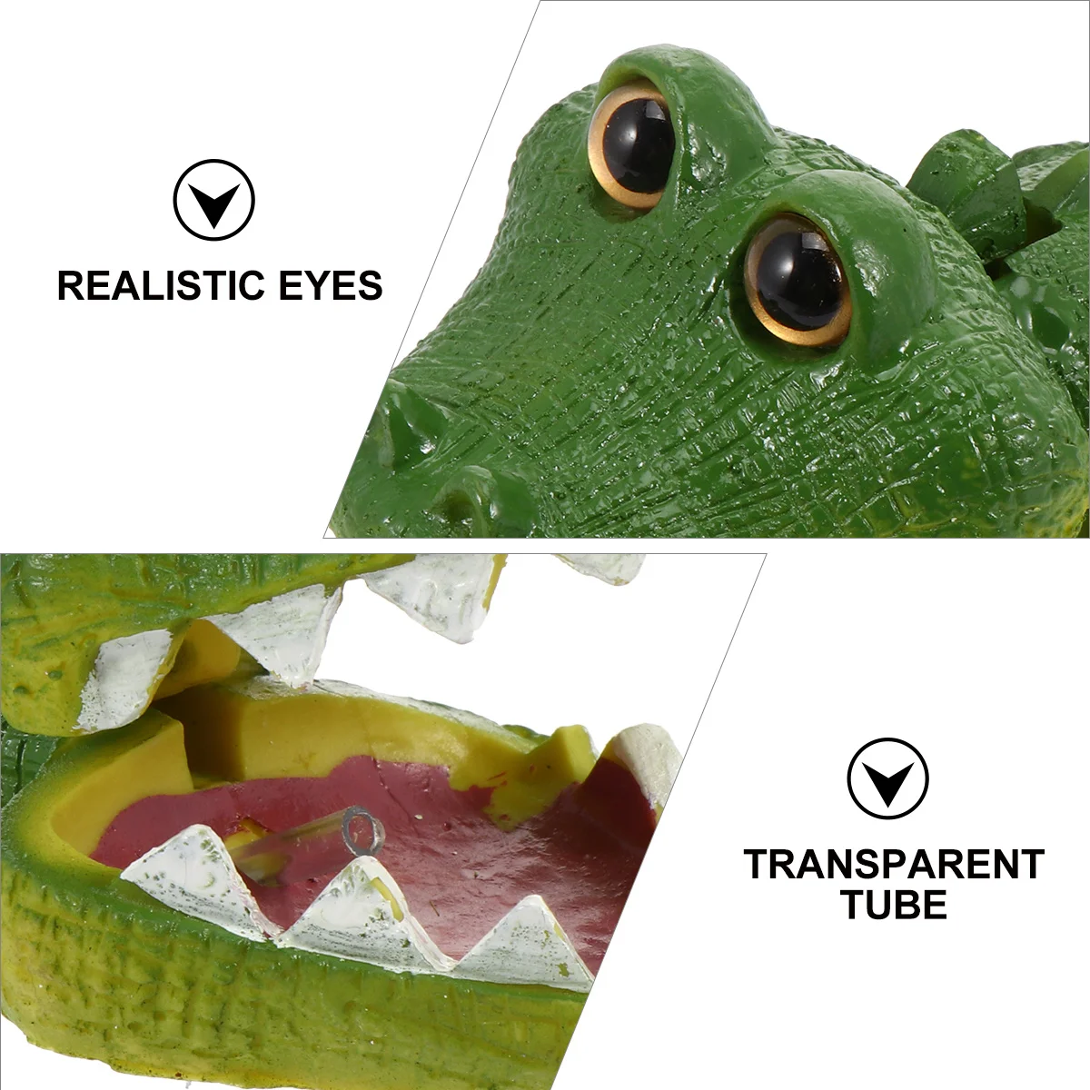 

Creative Crocodile Aquarium Ornament Bubbling Resin Decor Fish Tank Landscape Accessories Aquarium Supply Safe Durable