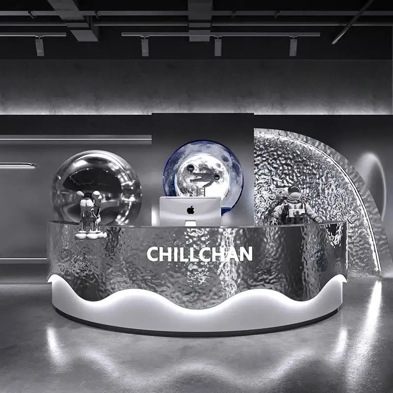 Meja Resepsionis Butik, Meja Resepsionis Klinik, Meja Resepsionis Bisnis Berbentuk Lengkung, Meja Resepsionis Salon Kecantikan Modern, Meja Resepsionis, Perabot