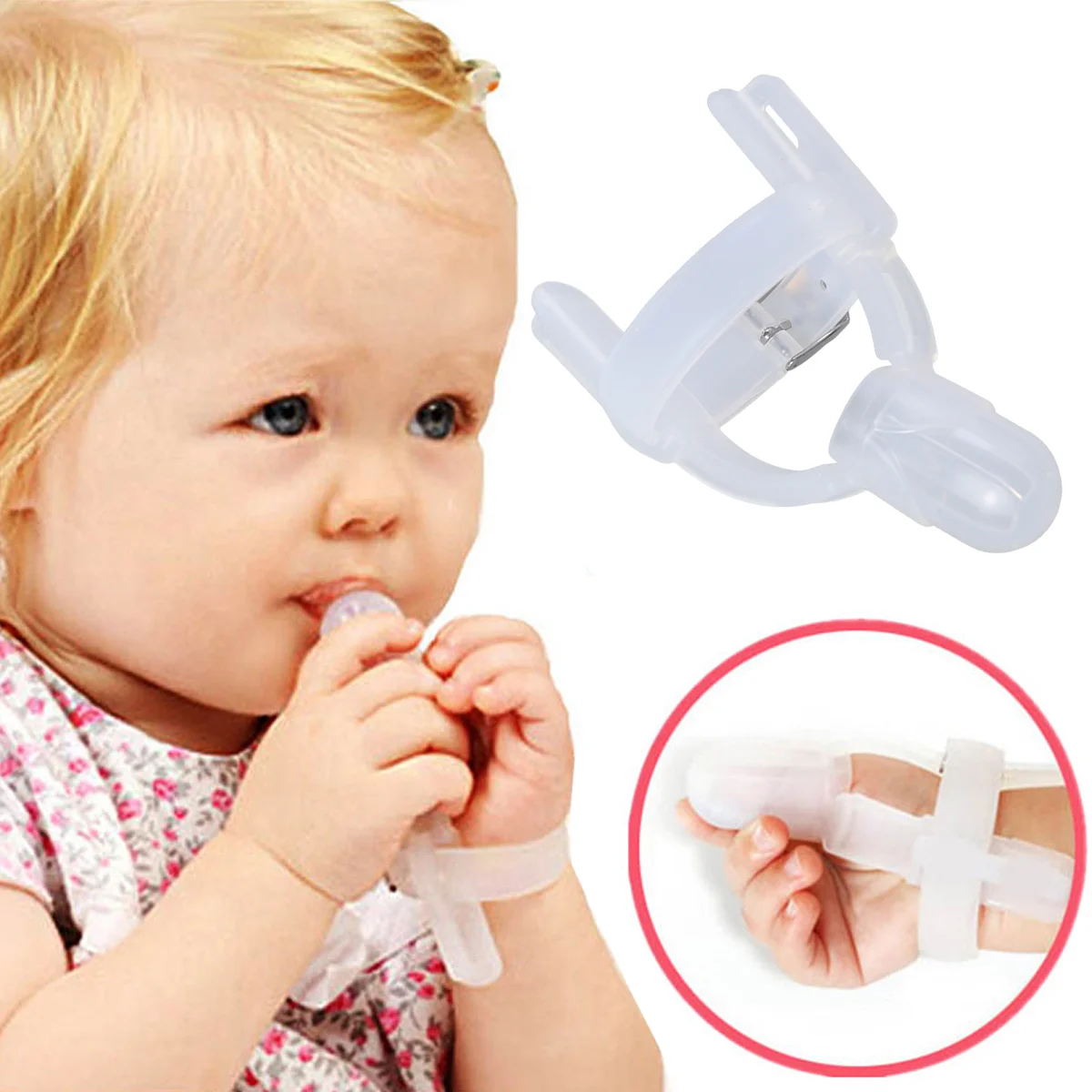 Thumb Sucking Finger Stop Child Toys Kids Babies Teething Biting Prevention Bite Protector Cover Teethersilicone Guard Baby Anti