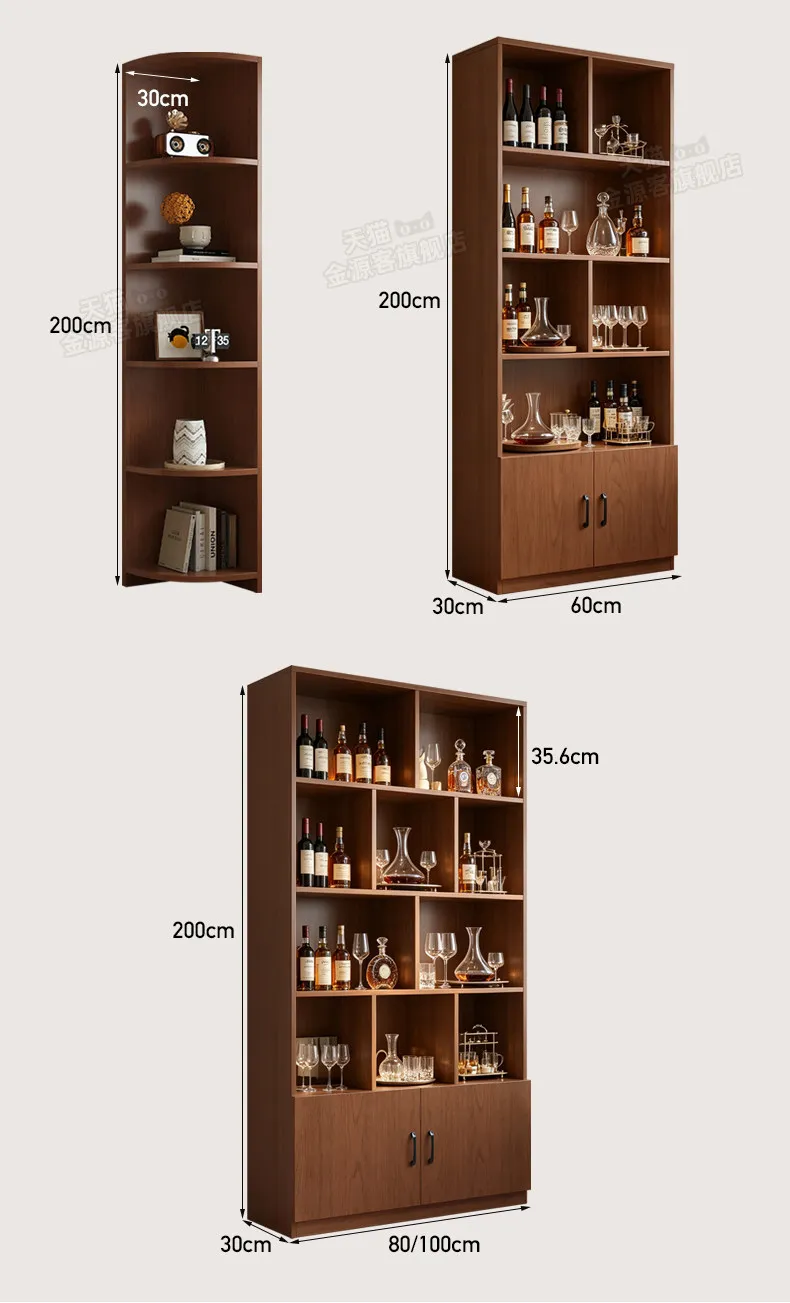 Wood Modern Bar Cabinet Wine Rack Shelf Coffee Storage Display Bar Cabinet Wine Rack Salon Nordic Gabinete Home Furniture